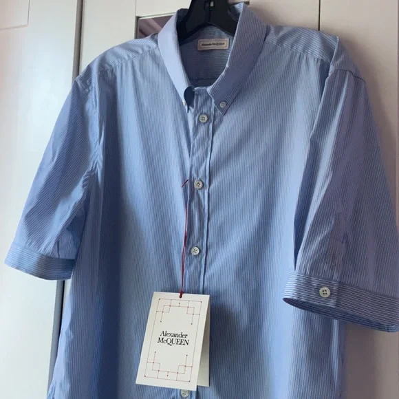 ALEXANDER MCQUEEN SHIRT BLUE SIZE 16.5/ 41…BRAND NEW